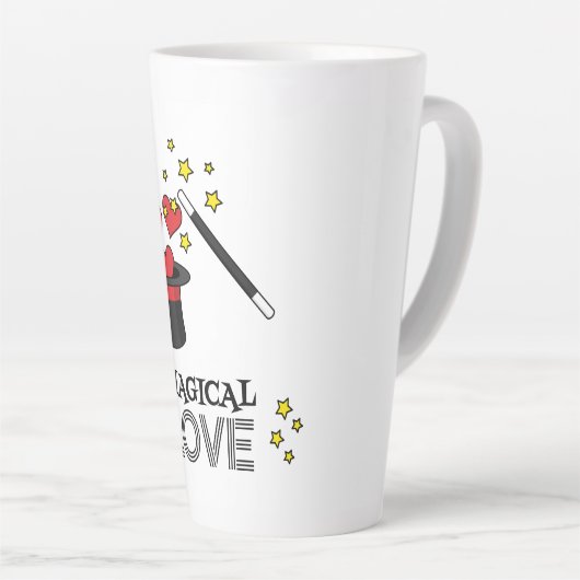 Magische liefde - zwart latte mok (Rechterhoek)