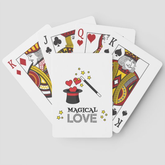 Magische liefde - zwart pokerkaarten (Achterkant)