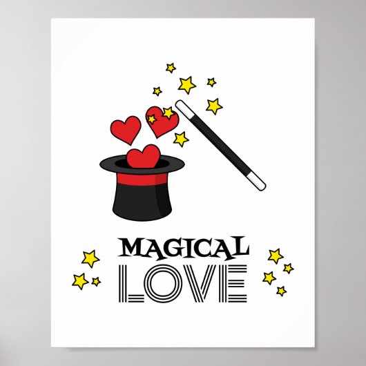 Magische liefde - zwart poster (Voorkant)