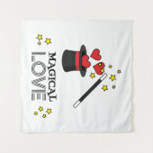 Magische liefde - zwart wandkleed (Voorkant (horizontaal))