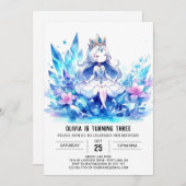 Magische lieve prinses verjaardag kaart (Voorkant / Achterkant)