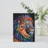 Magische lionpapier, Quilling Style, Weirdcore Cra Briefkaart (Staand voorkant)