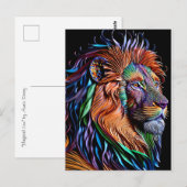 Magische lionpapier, Quilling Style, Weirdcore Cra Briefkaart (Voorkant / Achterkant)