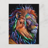 Magische lionpapier, Quilling Style, Weirdcore Cra Briefkaart (Voorkant)