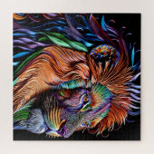 Magische lionpapier, Quilling Style, Weirdcore Cra Legpuzzel (Horizontaal)