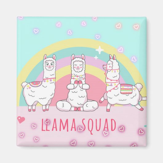 Magische Llamas Magneet (Voorkant)