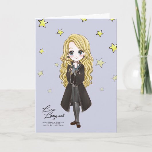 Magische Luna Lovegood Waterverf Kaart (Voorkant)