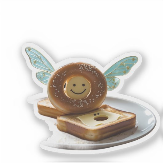 Magische maaltijden Stickers: grillige eten & Drin Sticker (Voorkant)