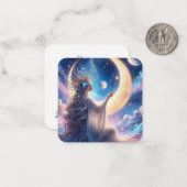 Magische Maan Godin Valentijnsdag Note Kaart Notitiekaartje (Voorkant / Achterkant in situ)