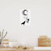 Magische maan met crescent, keiharde en rode fanta poster (Keuken)