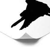 Magische maan met crescent, keiharde en rode fanta poster (Hoek)