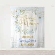 Magische Maan Sterren Blauw Goud Welkom Jongen