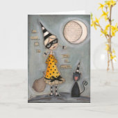 Magische Maan - Wenskaart Kaart (Gele Bloem)