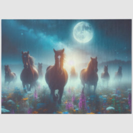 Magische maanlicht paarden tissuepapier