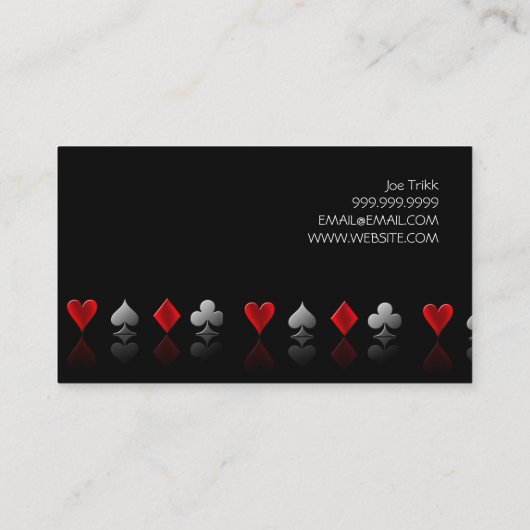 Magische magische kaart, tapekriet, entertainment visitekaartje (Achterkant)