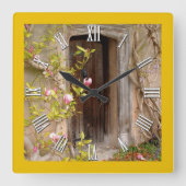 Magische magnolida Garden & Geheime deur Vierkante Klok (Voorkant)