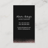 Magische Maid Huis Schoonmaak Roos Gouden Glitter Visitekaartje (Achterkant)