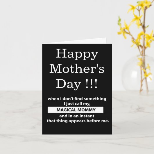 Magische Mama Gelukkige Moeders Dag Groet Kaart (Gele Bloem)