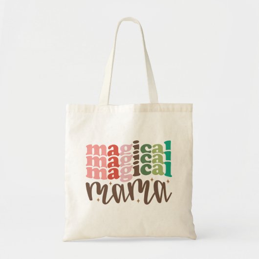 Magische Mama Retro Groovy Kerst Feestdagen Tote Bag (Voorkant)