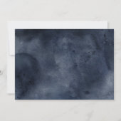 Magische Marine Bloemen Waterverf Gouden Bruiloft Save The Date (Achterkant)