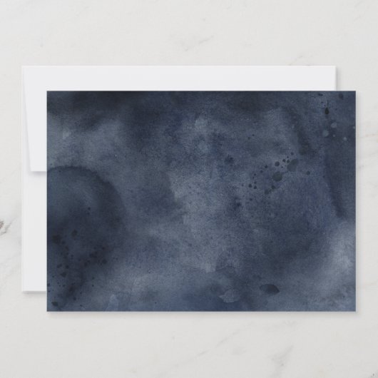 Magische Marine Bloemen Waterverf Gouden Bruiloft Save The Date (Achterkant)