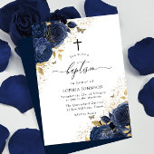 Magische marineblauw Roos en goudmakreel Kaart