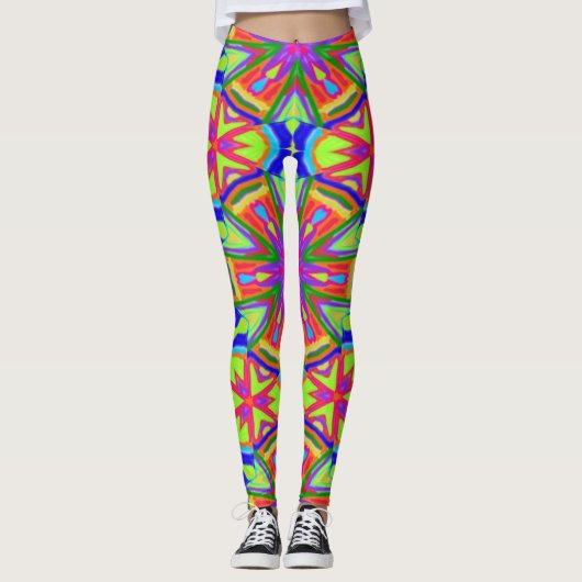 Magische Marker Kaleidoscoop Leggings (Voorkant)