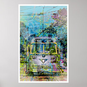 Magische markttram San Francisco Poster