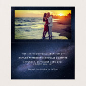 Magische Melkweg, Foto Save The Date Kaart Visitekaartje (Binnenkant ongevouwen)