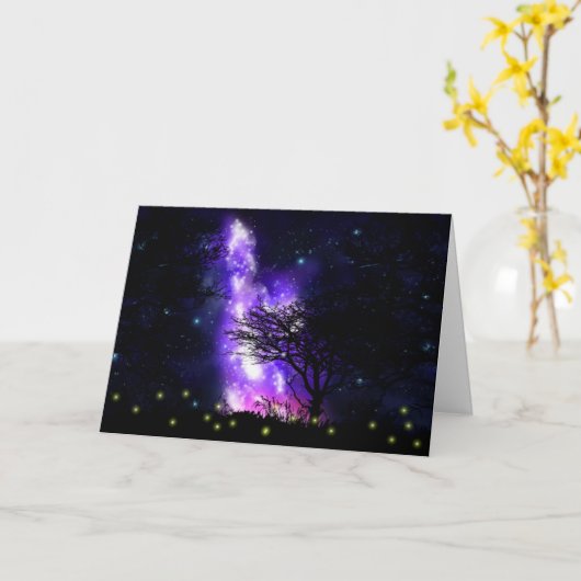 Magische Melkweg Kaart (Gele Bloem)