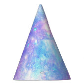 Magische Melkweg: Roze Blauwe Sterrenprint Feesthoedjes (Rechts)