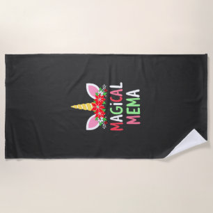 Magische Mema Eenhoorn Shirt Kerstmis Pyjama Shirt Strandlaken