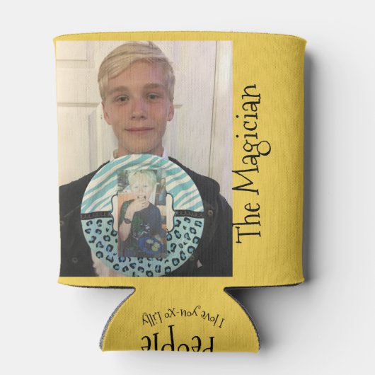 Magische mensen uploaden uw Afbeelding aangepaste  Blikjeskoeler (Achterkant)