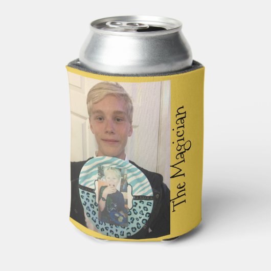 Magische mensen uploaden uw Afbeelding aangepaste  Blikjeskoeler (Blikje Achterkant)
