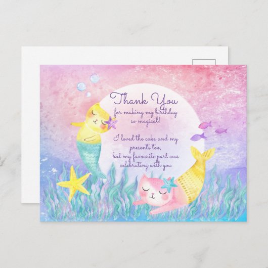 Magische Mercat Briefkaart Dank u kaarten (Voorkant / Achterkant)