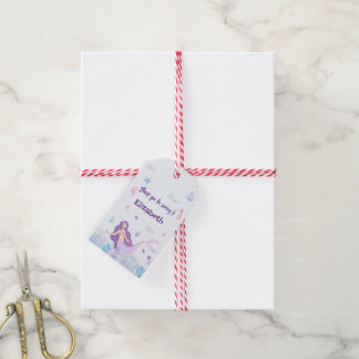 Magische Mermaid Kinderverjaardag Cadeaulabel