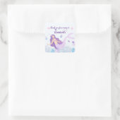 Magische Mermaid Kinderverjaardag Vierkante Sticker (Tas)