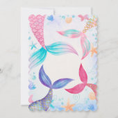 Magische Mermaid Tail Glitter Verjaardagsfeest Kaart (Achterkant)