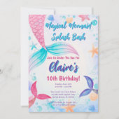 Magische Mermaid Tail Waterverf Verjaardag Kaart (Voorkant)