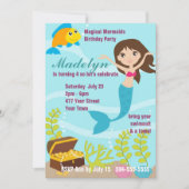 Magische Mermaids Pool Party Kaart (Voorkant)