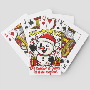 Magische Merry Christmas Festieve snoep-cane cadea Pokerkaarten
