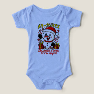 Magische Merry Christmas Sneeuwman Baby snoepstok