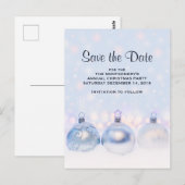 Magische Metallic Kerstballen Save the Date Briefkaart (Voorkant / Achterkant)