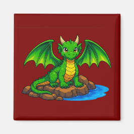 Magische middeleeuwse draak magneet