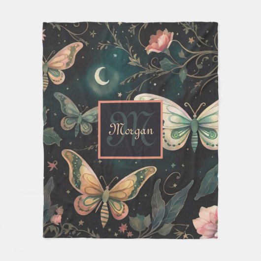 Magische middernachttuin fleece deken (Voorkant)