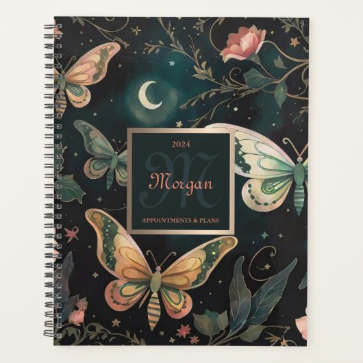Magische Midnight Garden Afspraak Boek & Planner (Voorkant)