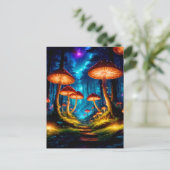 Magische Midnight Mushroom Forest Briefkaart (Staand voorkant)