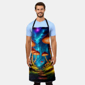 Magische Midnight Mushroom Forest Schort (Gedragen)