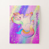 Magische mijn Unicorn Sparkle Silver Stars Legpuzzel (Verticaal)