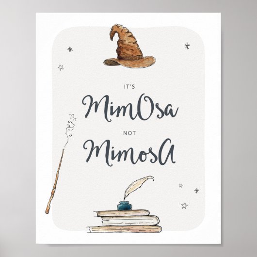 Magische Mimosa Drinken teken Poster (Voorkant)